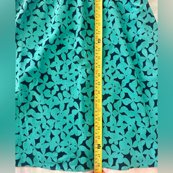 LOFT Women's Dress in Teal and Black - Picture 5 of 10